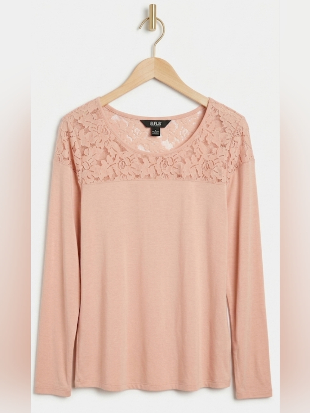 a.n.a. Lace Trim Top Large